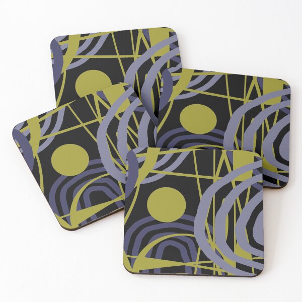 Item preview, Lines with dot in gold black background designed and sold by Move-Art.