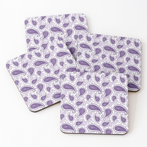Item preview, White and Purple Paisley Pattern designed and sold by ekwdesigns.