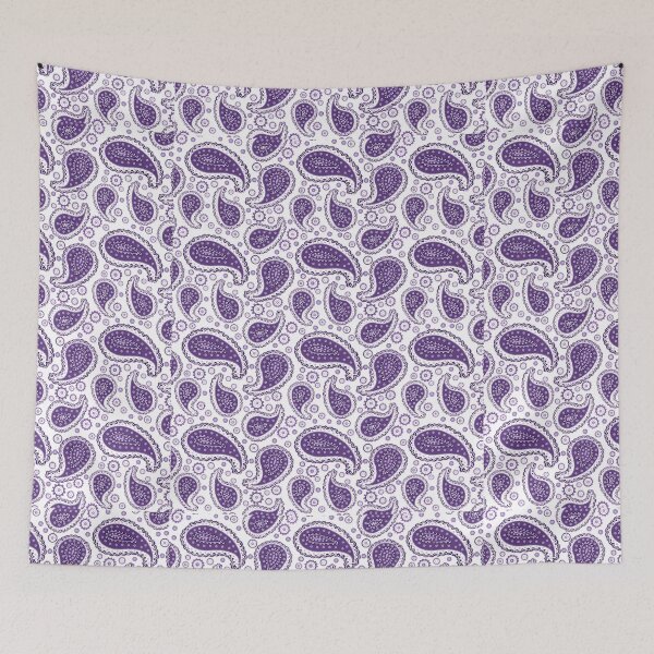 Item preview, White and Purple Paisley Pattern designed and sold by ekwdesigns.