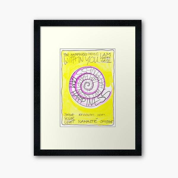 Manifesto »I AM HAPPINESS« Gerahmter Kunstdruck