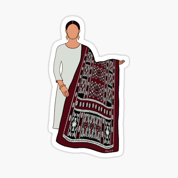 Ajrak Dupatta Sticker