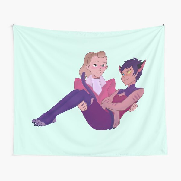 Catradora, Catra sitting in Adora's Lap, She-Ra Season 5 Tapestry