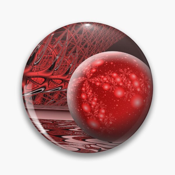 Rain on Pluto - Fractal Alien Scifi Scene Pin