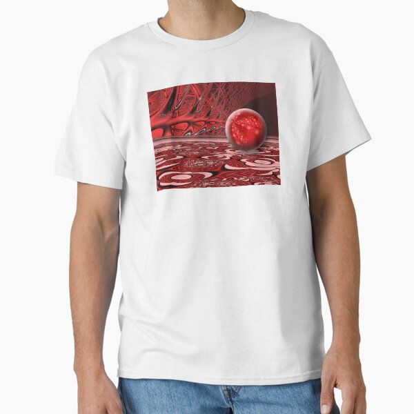 Rain on Pluto - Fractal Alien Scifi Scene Classic T-Shirt