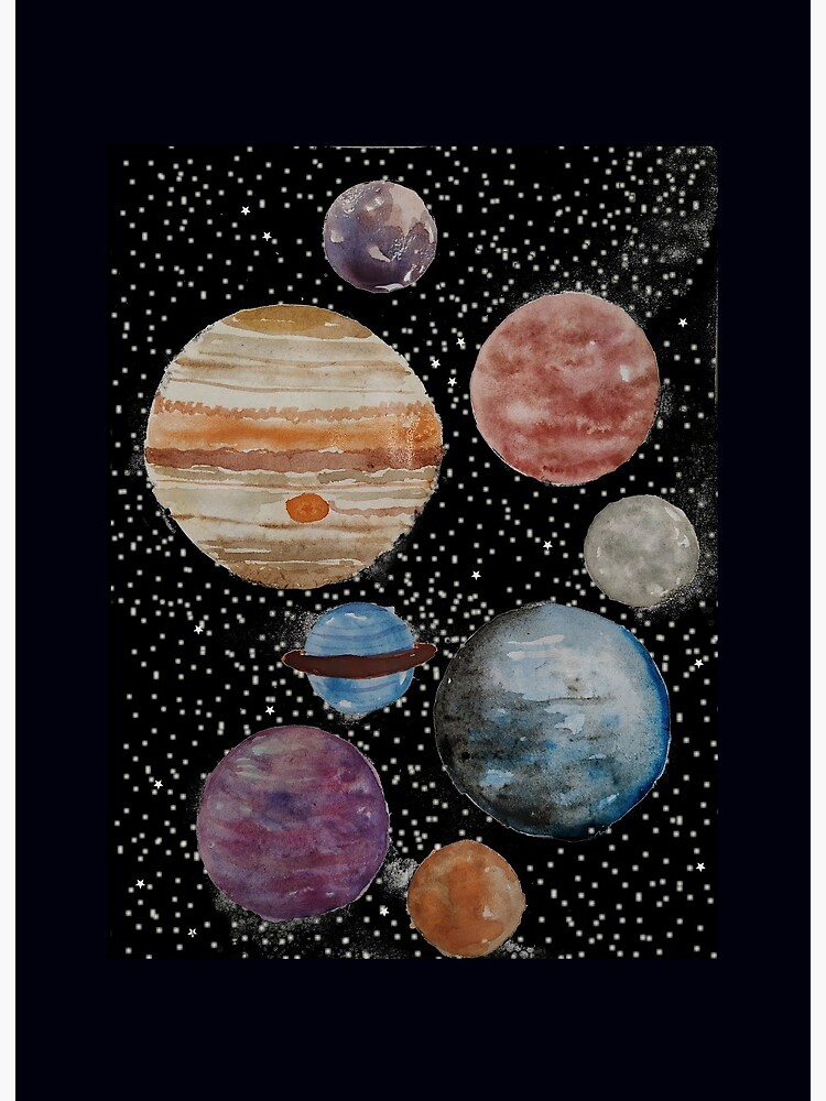 painting of space and planets