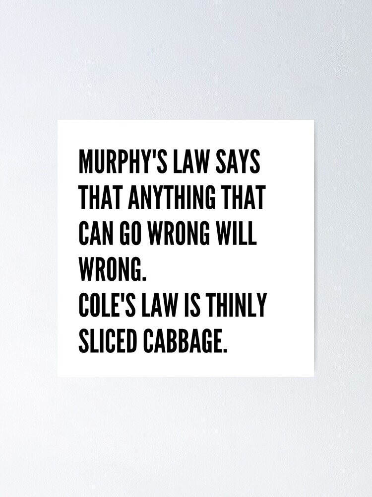 "Cole's Law DadJokes" Poster for Sale by StudentMerch Redbubble