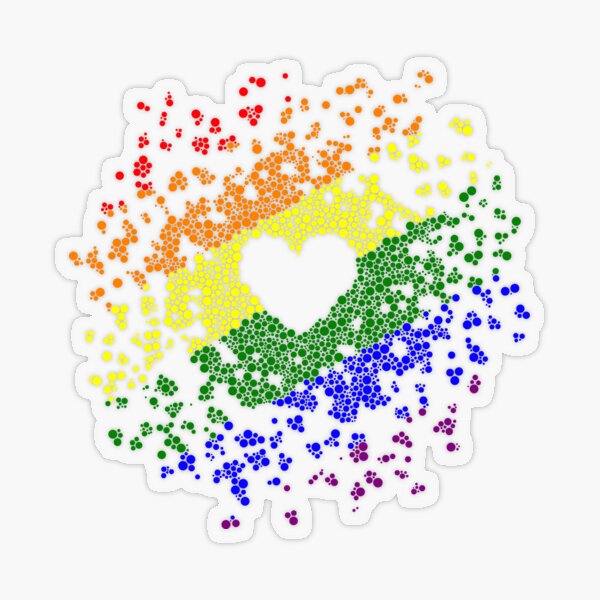 Pride Heart Transparent Sticker