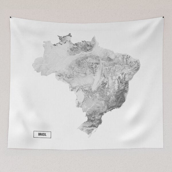 Item preview, Relief Map of Brazil designed and sold by ThinkAboutMaps.