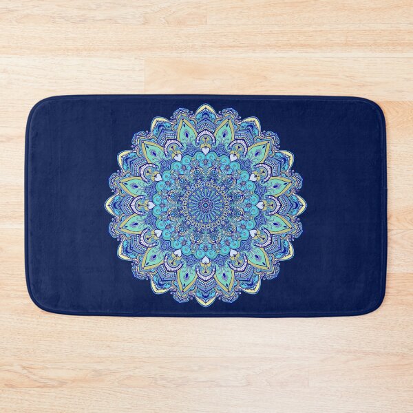 Item preview, Blue and green mandala designed and sold by MandalaFlowerArt.