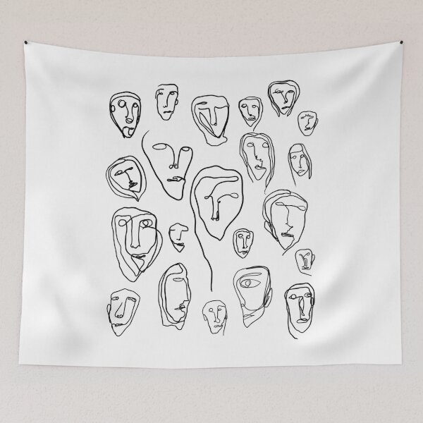 Item preview, abstract and modern faces designed and sold by artatsunrise.