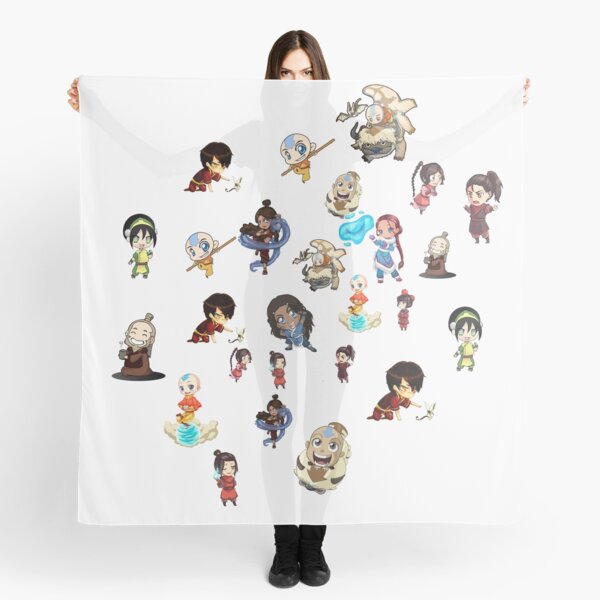 avatar the last airbender chibi mix collection Scarf