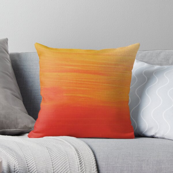 Orange Haze Throw Pillow