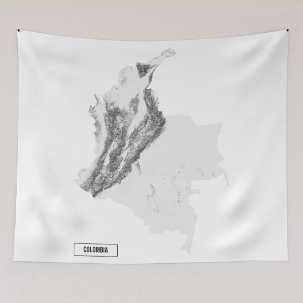 Item preview, Relief Map of Colombia designed and sold by ThinkAboutMaps.