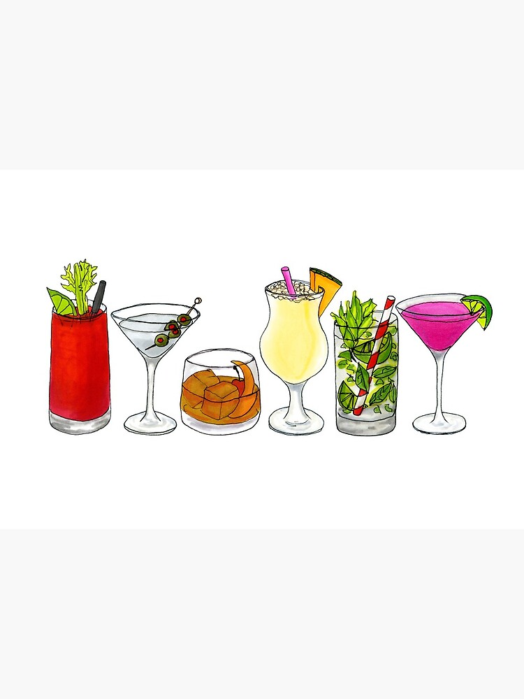 Classic cocktail collection by EBG-draws