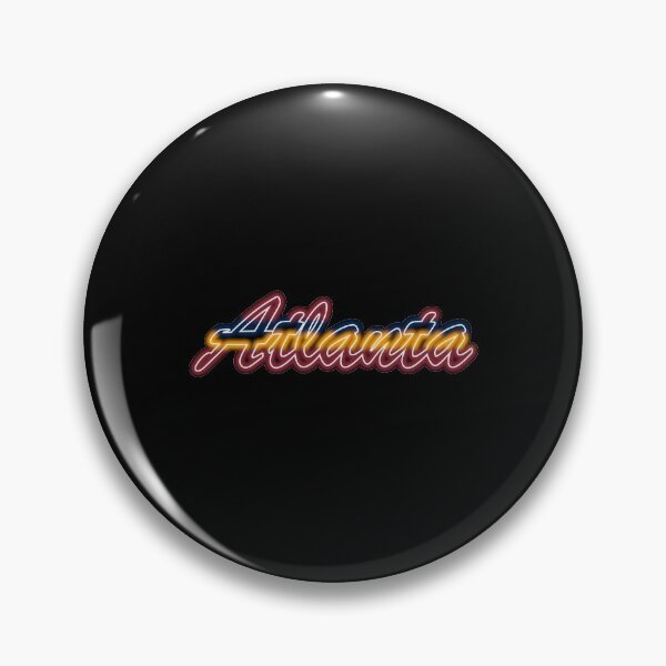 Item preview, Hockey Fan of Atlanta Retro Red Gold and Blue in Neon designed and sold by gkillerb.