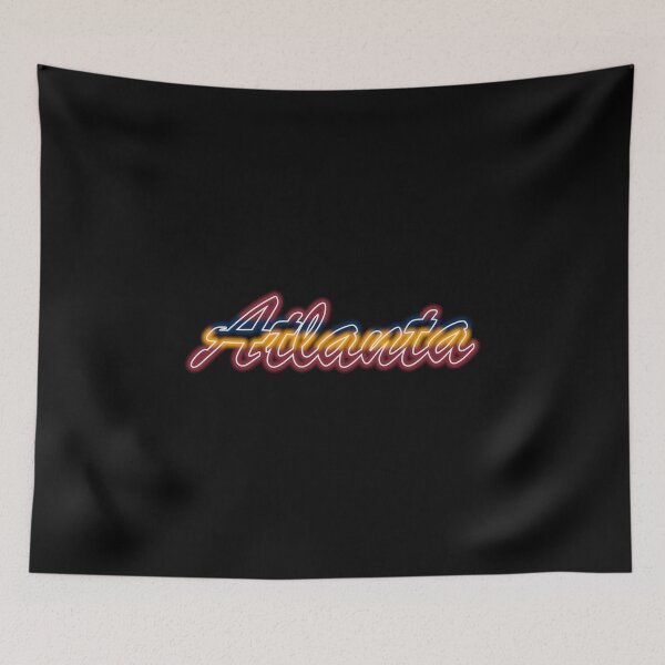 Item preview, Hockey Fan of Atlanta Retro Red Gold and Blue in Neon designed and sold by gkillerb.