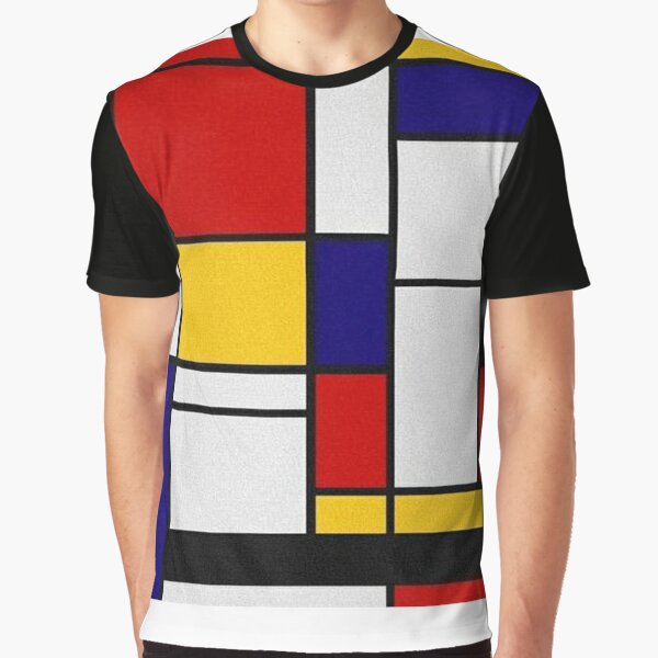 Piet Mondrian Geometric abstract art -  Graphic T-Shirt