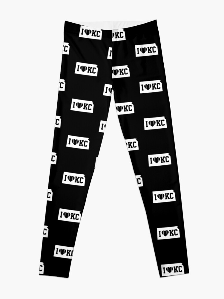 Alternate view of Love KC Baseball Kansas City Missouri Home State Pride Gift graphic Leggings