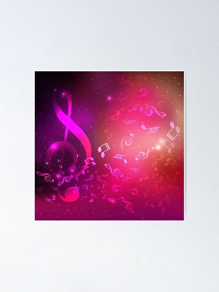 Thumbnail 1 of 3, Poster, Musical Notes Cosmic Ride designed and sold by WisdomInspired.