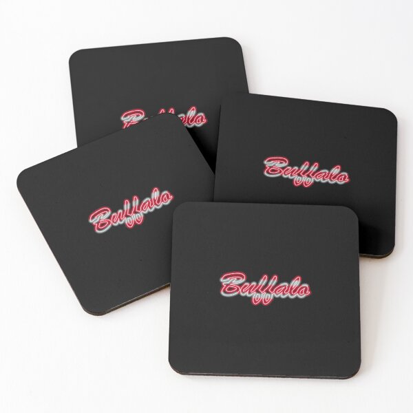 Item preview, Hockey Fan of Buffalo Retro Red and Silver in Neon designed and sold by gkillerb.