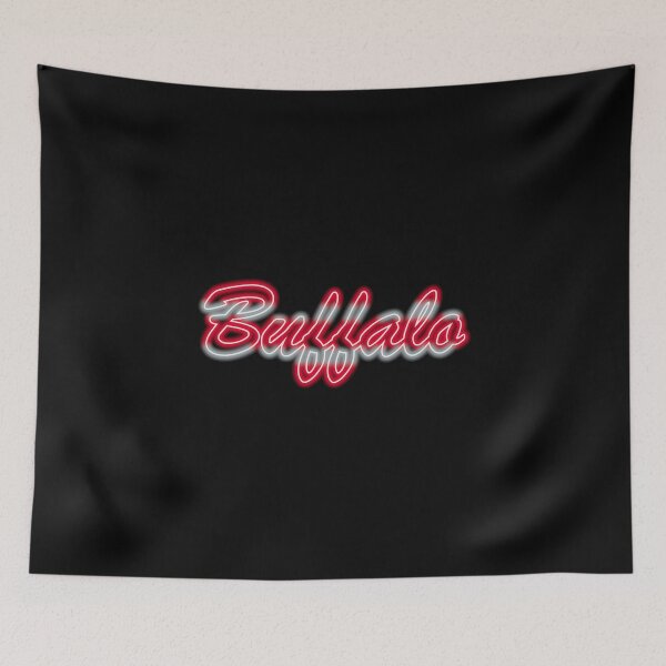 Item preview, Hockey Fan of Buffalo Retro Red and Silver in Neon designed and sold by gkillerb.