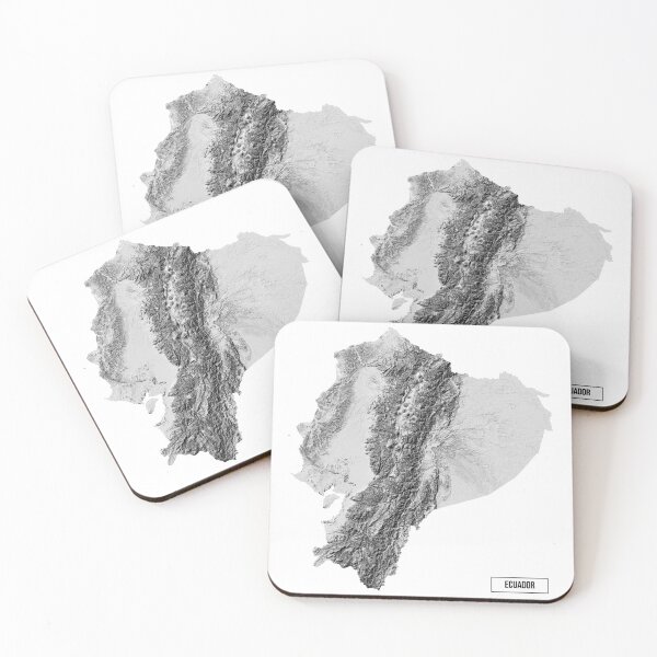 Item preview, Relief Map of Ecuador designed and sold by ThinkAboutMaps.