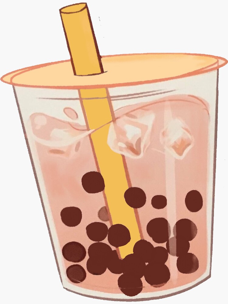 "Aesthetic Boba" Sticker for Sale by ruhang | Redbubble