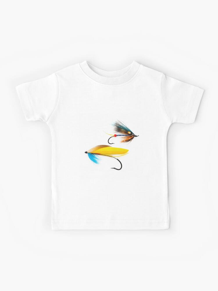 Two Fly Fishing Lures Kids T-Shirt for Sale by Andrew Bret Wallis
