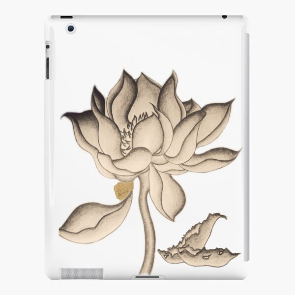 Lotus-like Flower (Sepia adjacent design) iPad Snap Case
