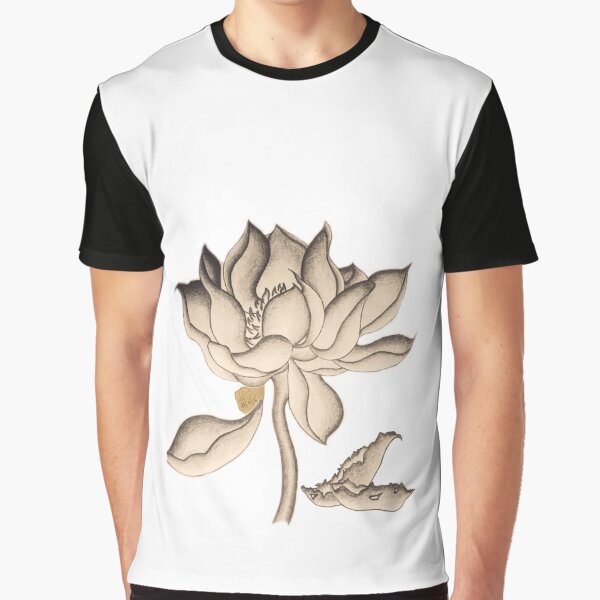 Lotus-like Flower (Sepia adjacent design) Graphic T-Shirt