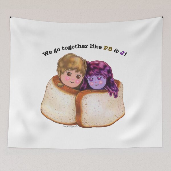 Item preview, Cute Peanut Butter and Jelly Couple designed and sold by PeachyPencil.