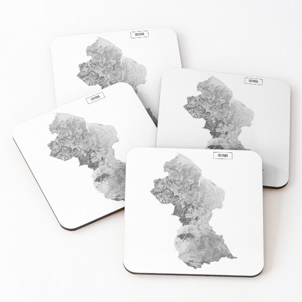 Item preview, Relief Map of Guyana designed and sold by ThinkAboutMaps.