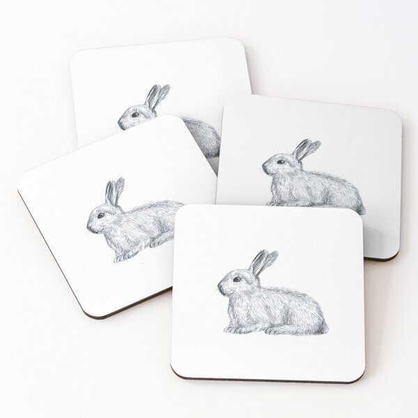 Item preview, Funny seating bunny on a white background. designed and sold by Colibri77.