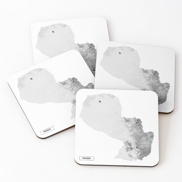 Item preview, Relief Map of Paraguay designed and sold by ThinkAboutMaps.