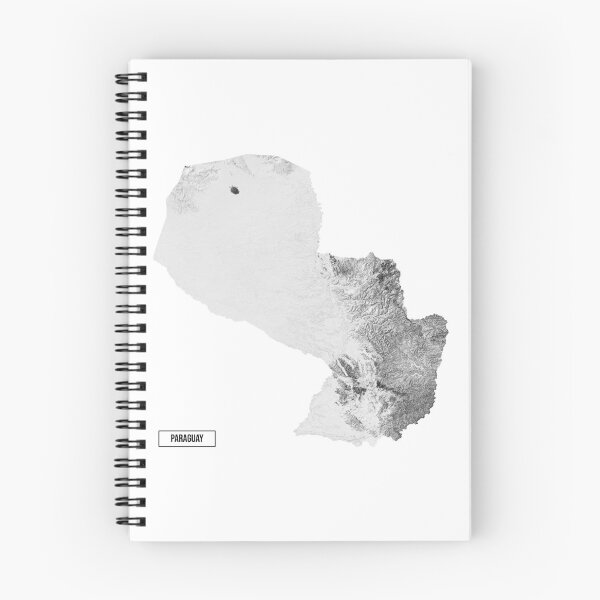 Item preview, Relief Map of Paraguay designed and sold by ThinkAboutMaps.