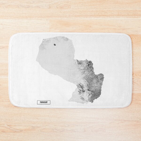 Item preview, Relief Map of Paraguay designed and sold by ThinkAboutMaps.