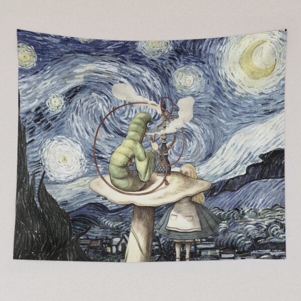 Item preview, Alice & The Caterpillar Starry Night - Alice In Wonderland designed and sold by maryedenoa.