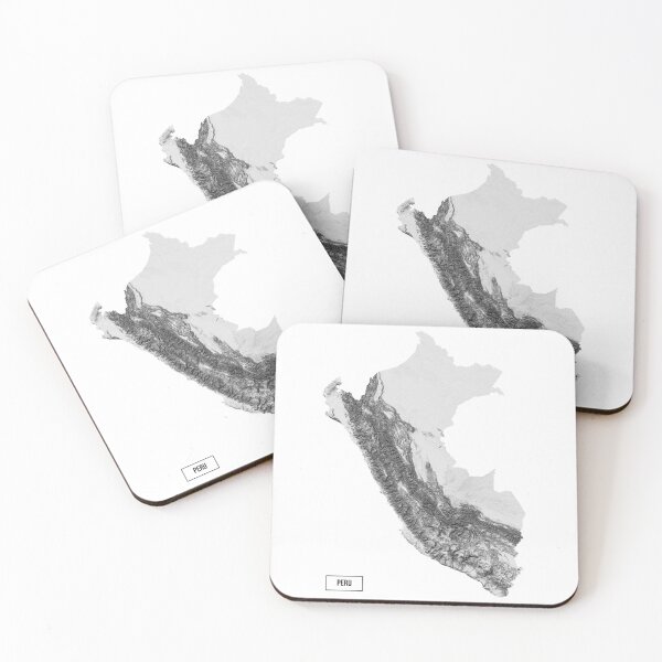 Item preview, Relief Map of Peru designed and sold by ThinkAboutMaps.