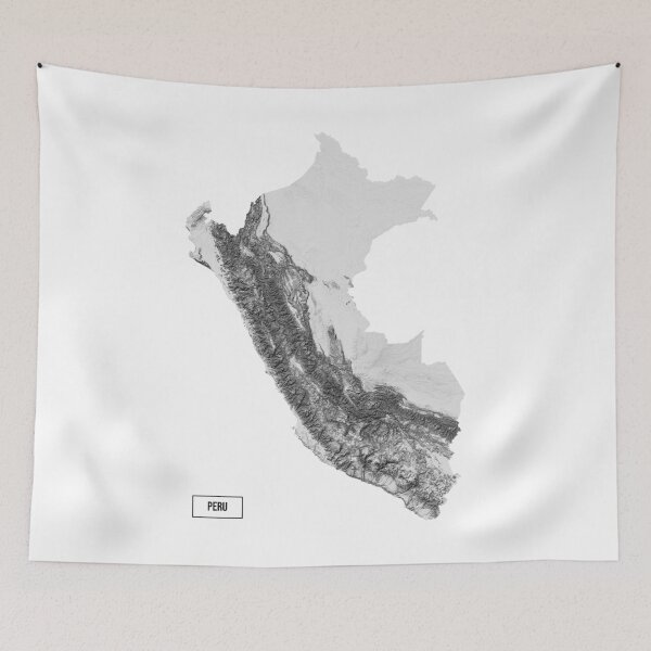 Item preview, Relief Map of Peru designed and sold by ThinkAboutMaps.