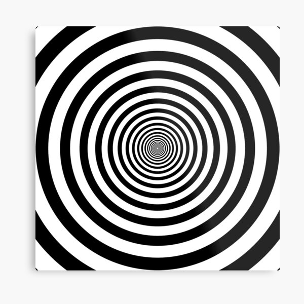 Concentric Shrinking Circles концентрические уменьшающиеся круги Metal Print