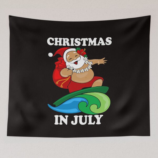 Item preview, Hawaiian Aloha Holiday Beach Party - Funny Santa Claus Surfing Christmas In July  designed and sold by pcreations.