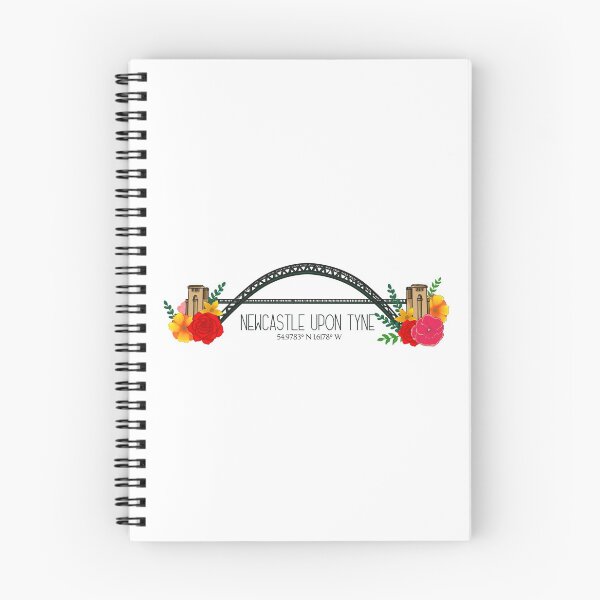 Item preview, Newcastle Upon Tyne || Tyne Bridge floral geordie print designed and sold by pagesandinkshop.