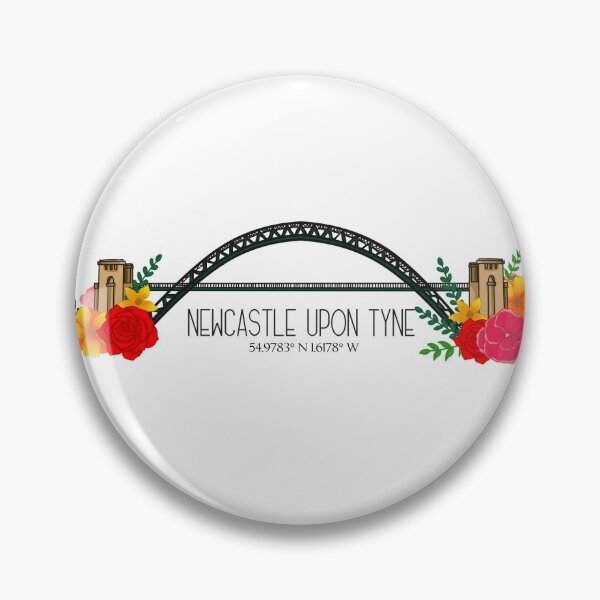 Item preview, Newcastle Upon Tyne || Tyne Bridge floral geordie print designed and sold by pagesandinkshop.