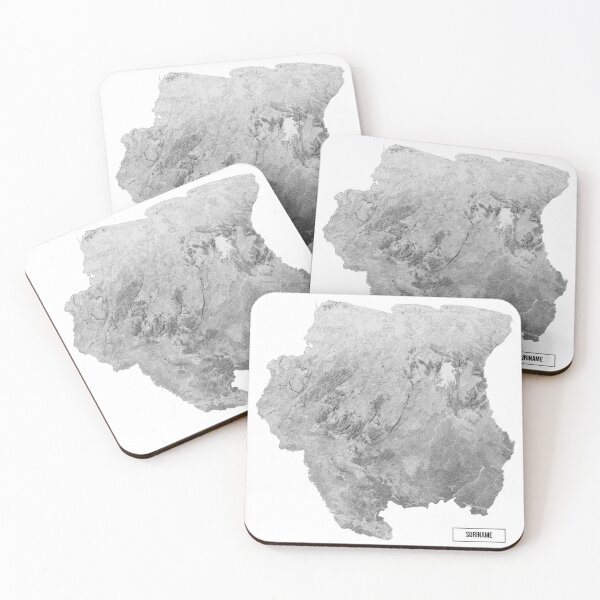 Item preview, Relief Map of Suriname designed and sold by ThinkAboutMaps.