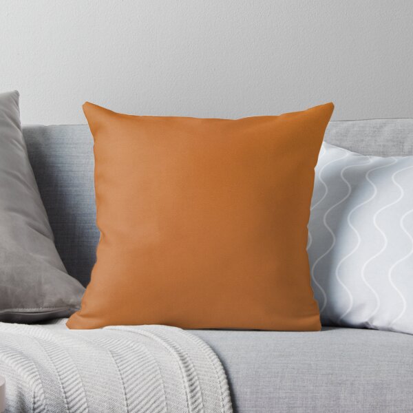 Brown leather Throw Pillow