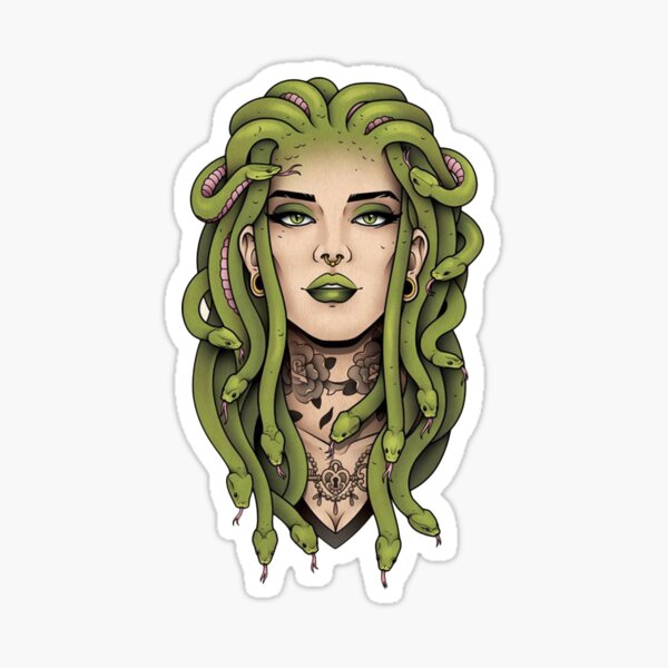 Impression de tête de méduse Sticker