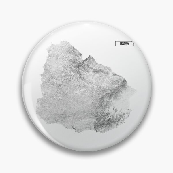 Item preview, Relief Map of Uruguay designed and sold by ThinkAboutMaps.