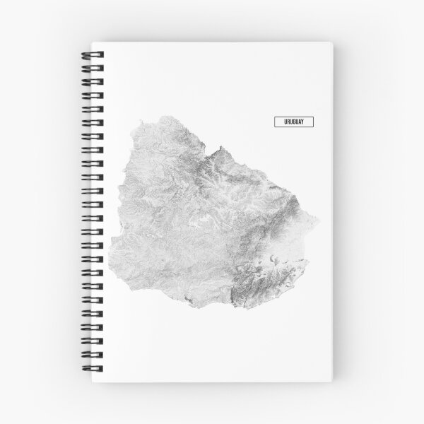 Item preview, Relief Map of Uruguay designed and sold by ThinkAboutMaps.
