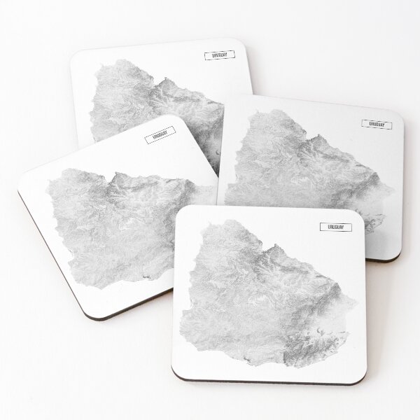 Item preview, Relief Map of Uruguay designed and sold by ThinkAboutMaps.
