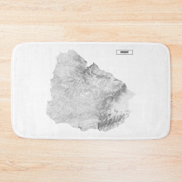 Item preview, Relief Map of Uruguay designed and sold by ThinkAboutMaps.